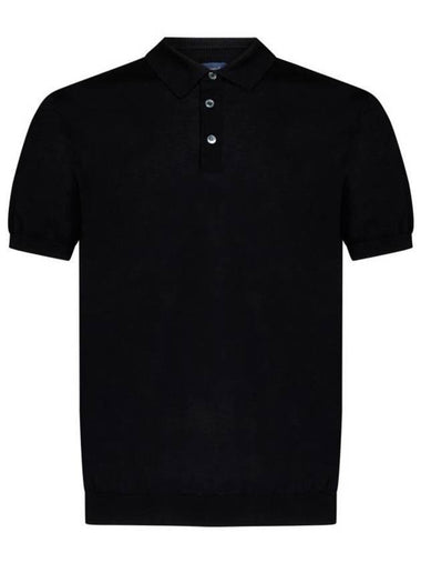 Men's Cotton Polo Shirt Black - DRUMOHR - BALAAN 1