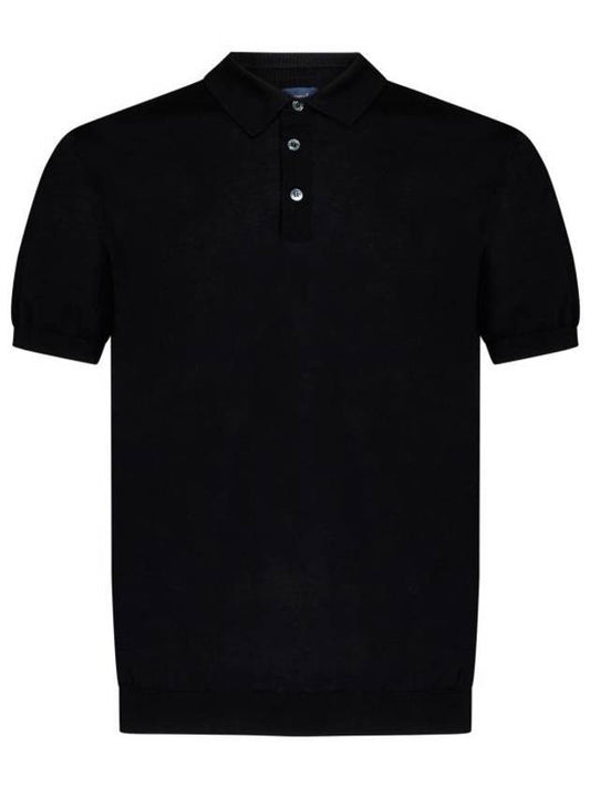 Men's Cotton Polo Shirt Black - DRUMOHR - BALAAN 1