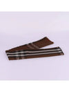 Wool Silk Monogram Check Scarf Brown - BURBERRY - BALAAN 6