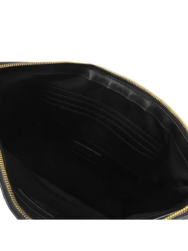 Gold Monogram Matelasse Clutch Bag Black - SAINT LAURENT - BALAAN 8