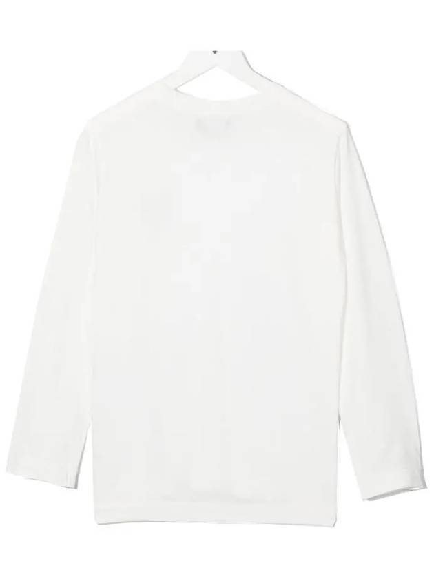 Kids Logo Crew Neck Long Sleeve T-Shirt White - STONE ISLAND - BALAAN 4