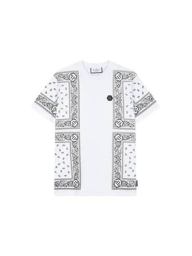 Men s Paisley Bandana T Shirt White - PHILIPP PLEIN - BALAAN 1