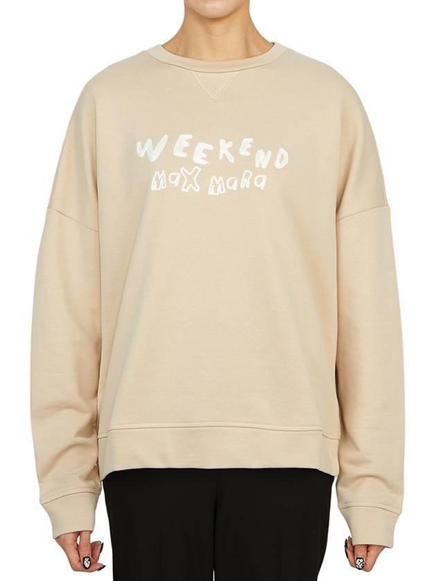 Danubio Logo Sweatshirt Beige - MAX MARA - BALAAN 4