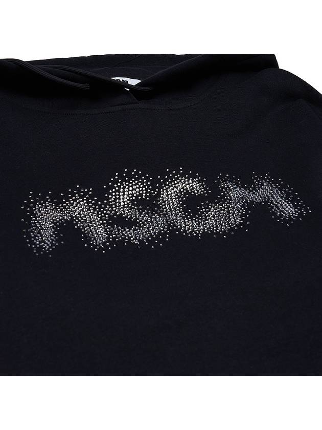 Rhinestone Logo Hoodie Black - MSGM - BALAAN 6