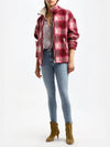 Giovany Check Zip-Up Jacket Pink - ISABEL MARANT - BALAAN 5