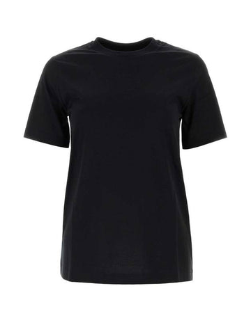 Embroidered Oak Leaf Crest Cotton Short Sleeve T-Shirt Black - BURBERRY - BALAAN 1