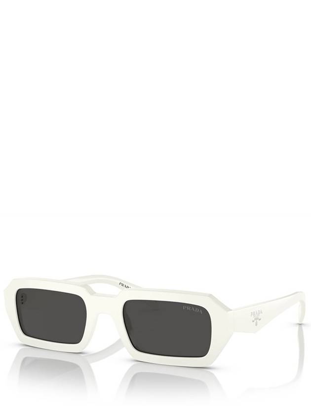 Eyewear Logo Temple Rectangular Frame Sunglasses White - PRADA - BALAAN 3