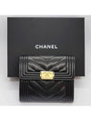 Boy Gold Logo Bicycle Wallet Black - CHANEL - BALAAN 2