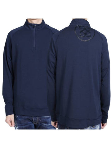 MS21K79 TWLT Men's Lux Staple Half Zip Long Sleeve T-Shirt Navy MS21K79 TWLT - G/FORE - BALAAN 1