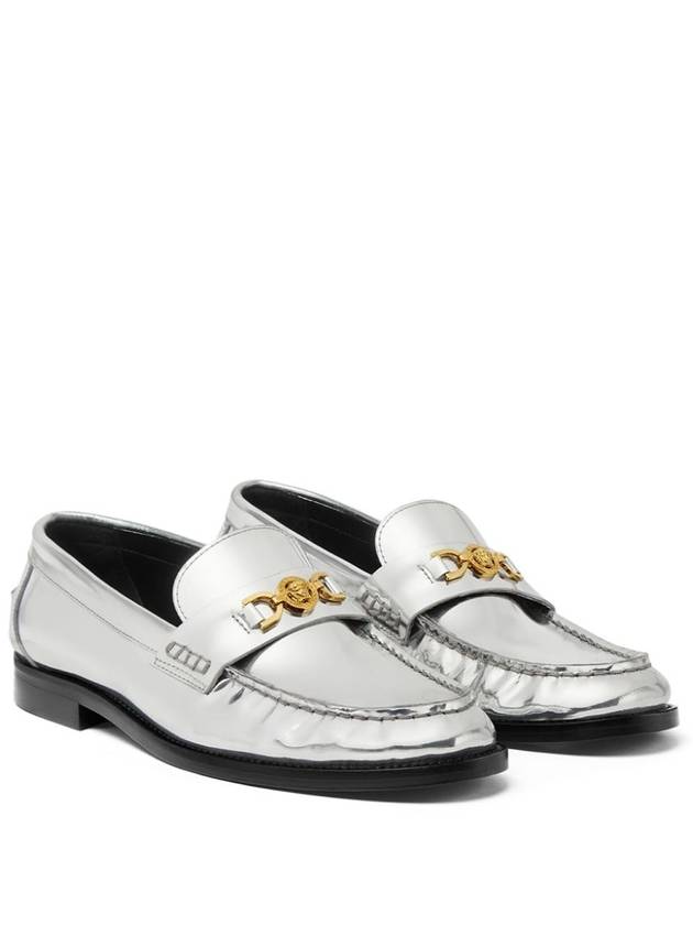 Medusa Metallic Leather Loafers 10121231A04302 - VERSACE - BALAAN 3