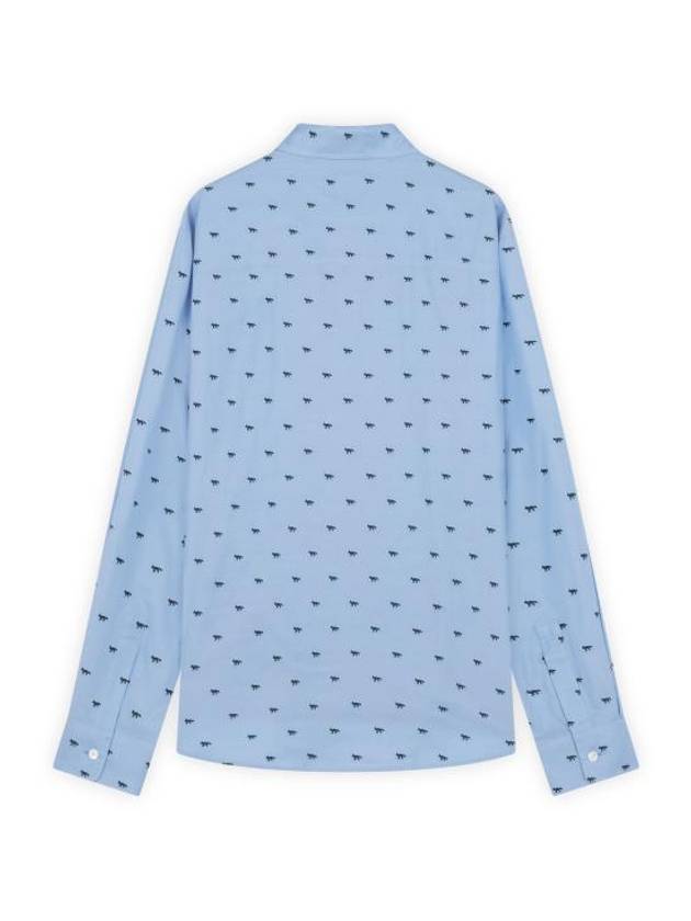 Profile Fox Casual Long Sleeve Shirt Light Blue - MAISON KITSUNE - BALAAN 3