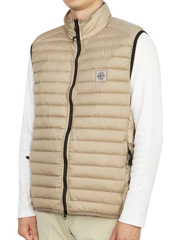 Loom Woven Chambers Recycled Nylon Down Padding Vest Dove Grey - STONE ISLAND - BALAAN 4