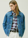 Rivet 2ND TYPE Washed Denim Trucker Jacket Blue - KND - BALAAN 9