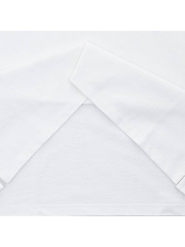 Triangle Logo Pocket Long Sleeve T Shirt White - PRADA - BALAAN 9