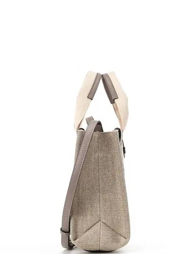 Woody Small Canvas Tote Bag Musk Grey - CHLOE - BALAAN 3