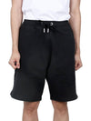 Organic Cotton Fleece Shorts Black - AMI - BALAAN 3