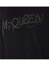 Logo Embellished Crewneck Sweatshirt Black - ALEXANDER MCQUEEN - BALAAN 4