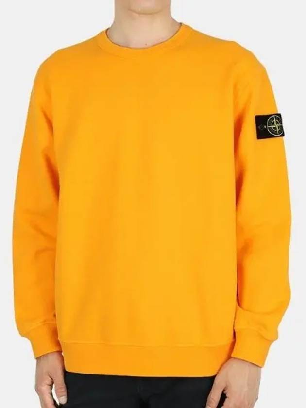 Wappen Patch Crew Neck Sweatshirt Yellow - STONE ISLAND - BALAAN 2