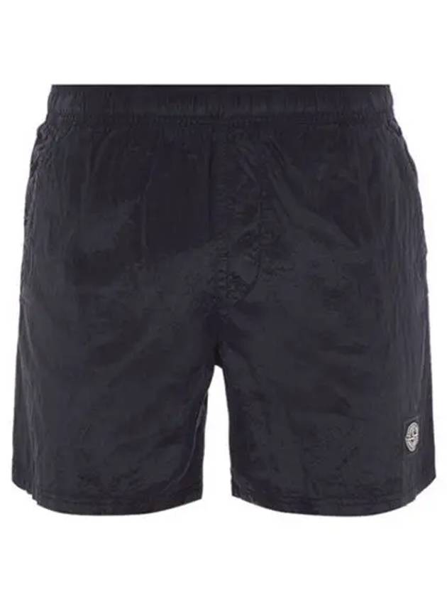 Men's Logo Patch Nylon Swim Shorts Navy - STONE ISLAND - BALAAN 2