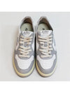 Men's Medalist Low Leather Sneakers Grey White - AUTRY - BALAAN 4