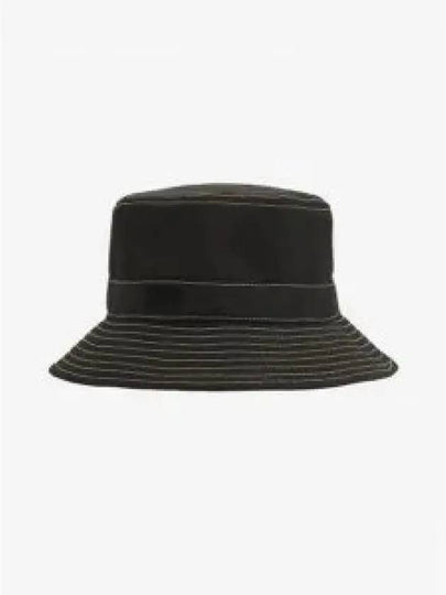 Women's Logo Patch Cotton Bucket Hat Black - GANNI - BALAAN 2