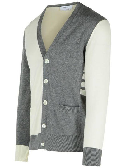 Thom Browne Grey Cotton Cardigan - THOM BROWNE - BALAAN 2