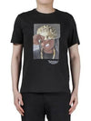 Wrap Curls 1 Print Short Sleeve T-Shirt Black - NEIL BARRETT - BALAAN 2