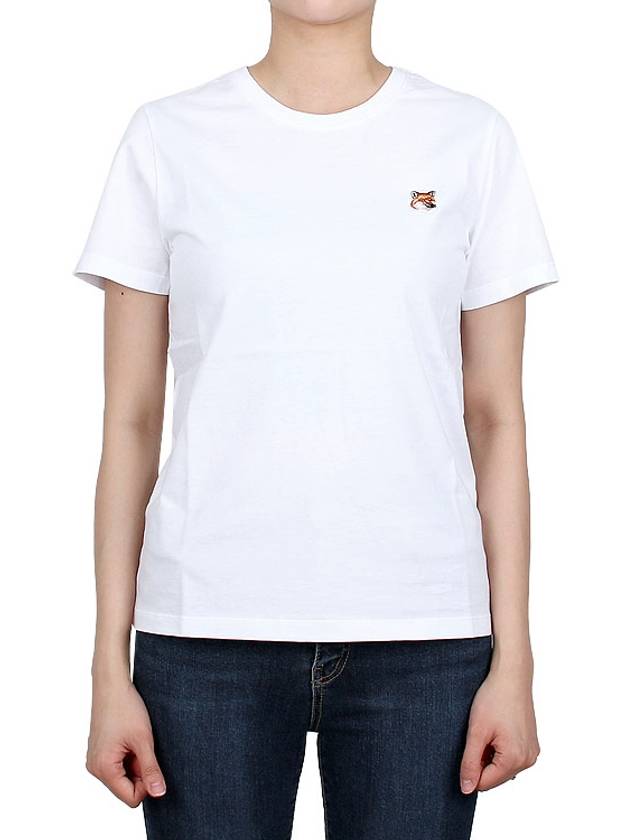 Fox Head Patch Regular Short Sleeve T-Shirt White - MAISON KITSUNE - BALAAN 3