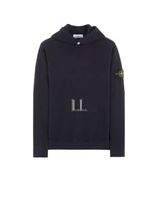 Old Treatment Malfile Fleece Hoodie Navy - STONE ISLAND - BALAAN 2