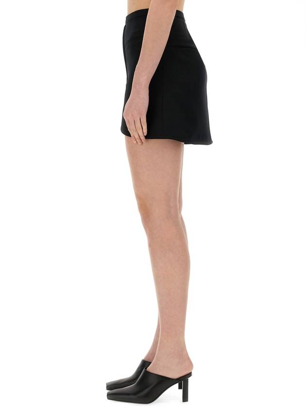 Ellipse Twill Mini A-line Skirt Black - COURREGES - BALAAN 5