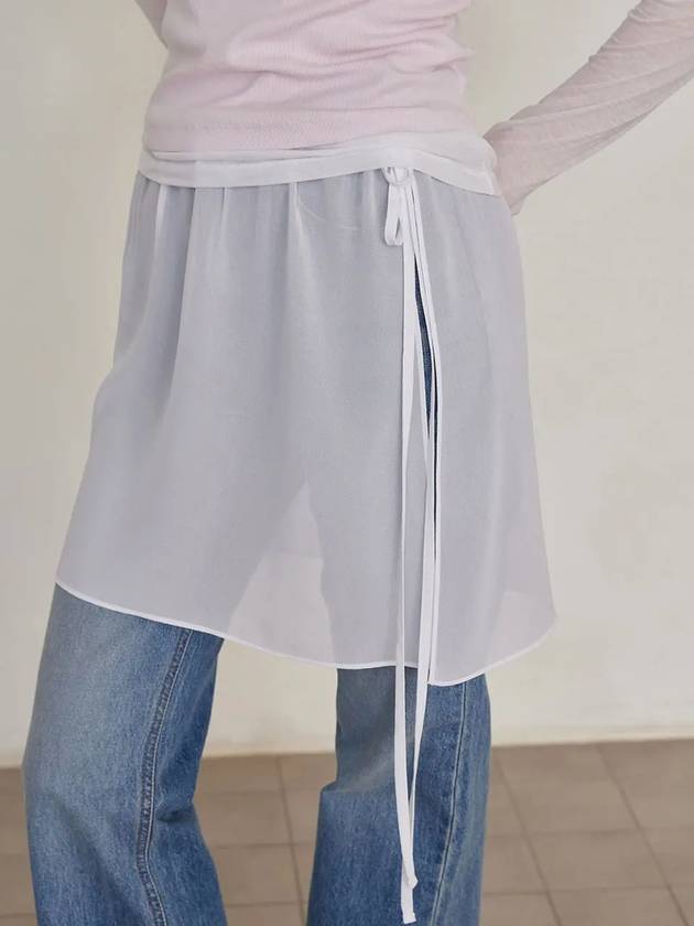 Layered Warp Mini Skirt White - LESEIZIEME - BALAAN 3