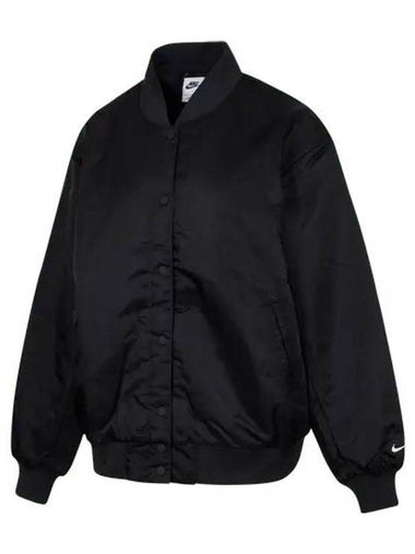 Sportswear Destroyer Oversized Woven Zip-Up Jacket Black - NIKE - BALAAN 1