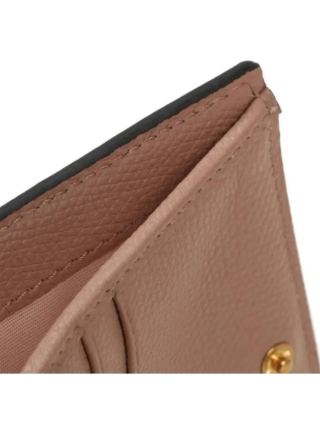 V Logo Signature Flap Compact Half Wallet Rose Canel - VALENTINO - BALAAN 9