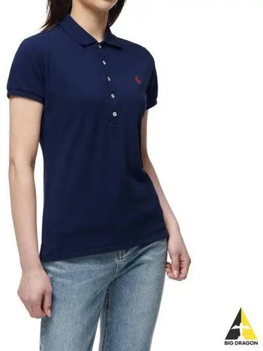 W slim fit mesh polo navy - POLO RALPH LAUREN - BALAAN 1