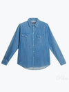 CARSON LS DENIM SHIRT FMST10253 O206 Men's CARSON long sleeve denim shirt - J.LINDEBERG - BALAAN 2