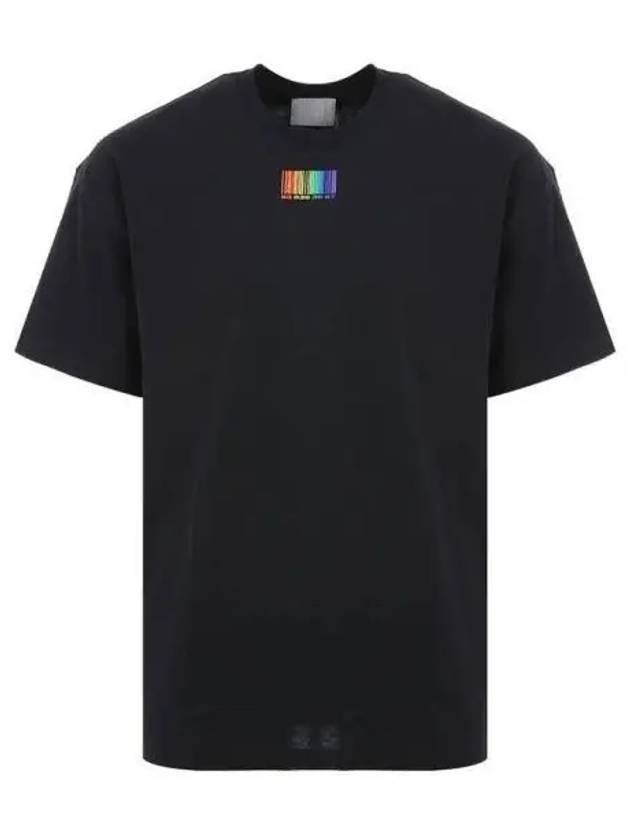 Rainbow barcode black short sleeve t shirt 270759 - VETEMENTS - BALAAN 1