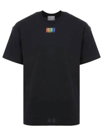 Rainbow barcode black short sleeve t shirt 270759 - VETEMENTS - BALAAN 1