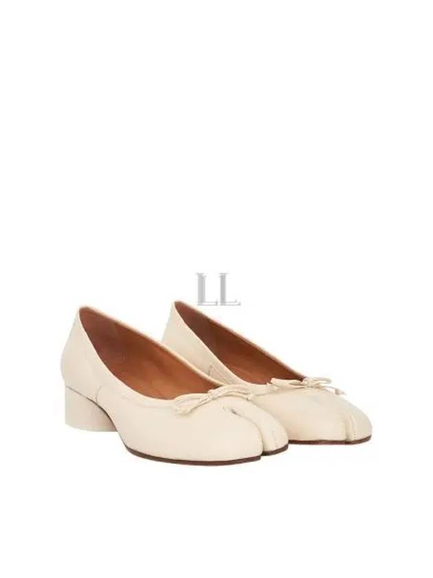 Tabi Leather Ballerina Pumps Beige - MAISON MARGIELA - BALAAN 2