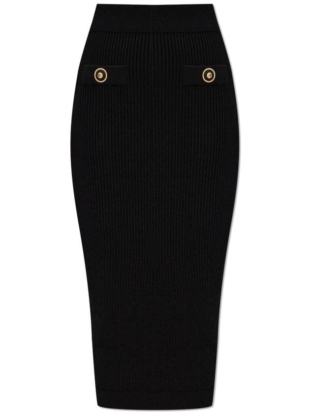 Balmain Pencil Skirt With Pockets, Women's, Black - BALMAIN - BALAAN 1