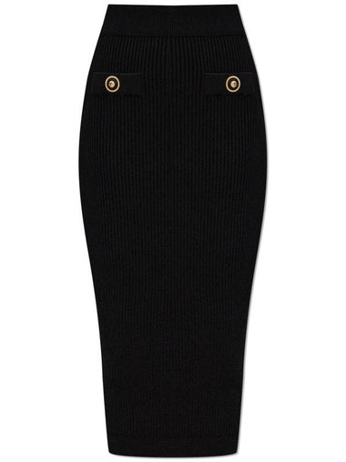 Balmain Pencil Skirt With Pockets, Women's, Black - BALMAIN - BALAAN 1