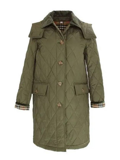 Dereham Long Quilted Parka Olive - BURBERRY - BALAAN 2