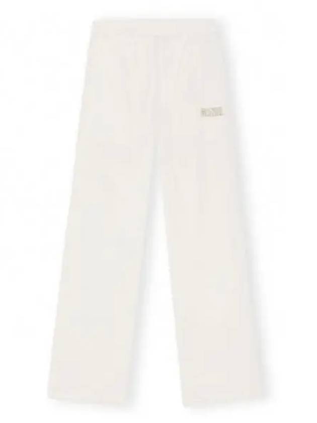 Logo Print Wide Pants White - GANNI - BALAAN 2