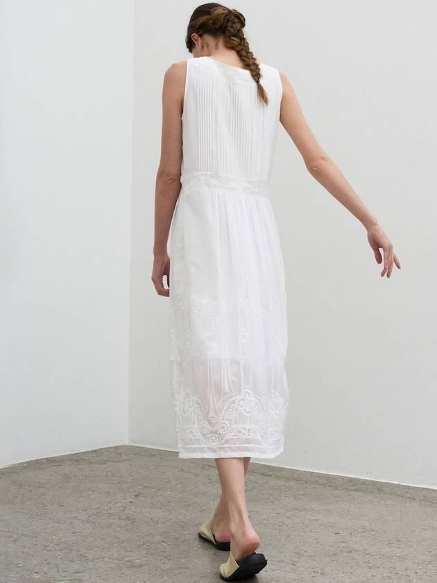 Lace sleeveless dress white - MITTE - BALAAN 4