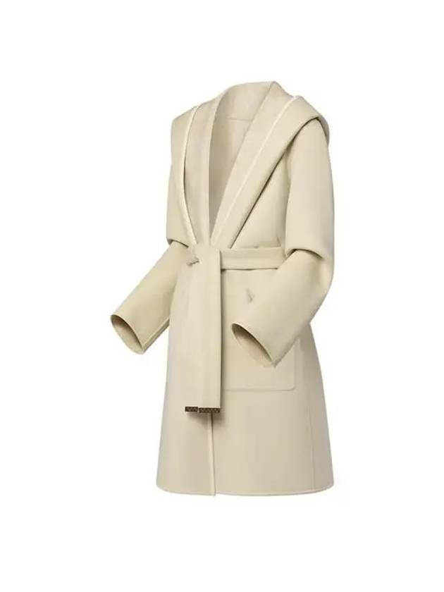 Reversible Signature Hooded Wrap Coat Natural - LOUIS VUITTON - BALAAN 3