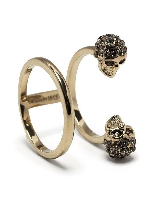 Double Skull Ring Gold - ALEXANDER MCQUEEN - BALAAN 5