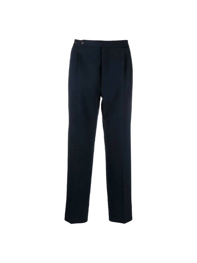 Men's Milano Stitch Wool Straight Pants Navy - MAISON MARGIELA - BALAAN 1