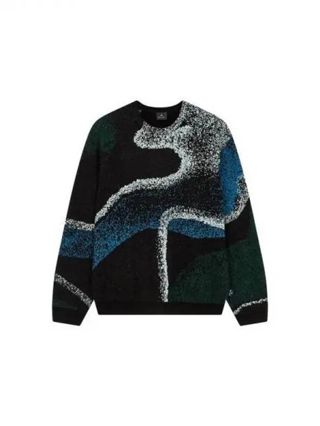 PS multi jacquard raglan knit black 271695 - PAUL SMITH - BALAAN 1