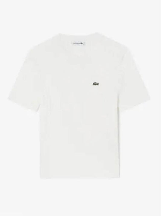 Women s Cable Short Sleeve Crew Neck White - LACOSTE - BALAAN 1