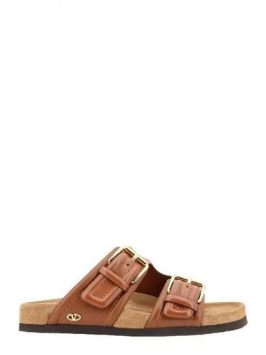 V logo leather sandals 270414 - VALENTINO - BALAAN 1