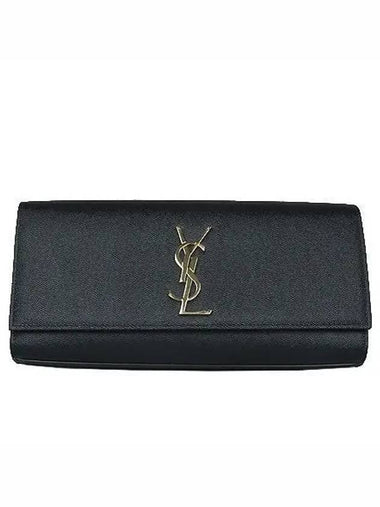 326079 Gold logo grand de poudre leather KATE clutch bag - SAINT LAURENT - BALAAN 1